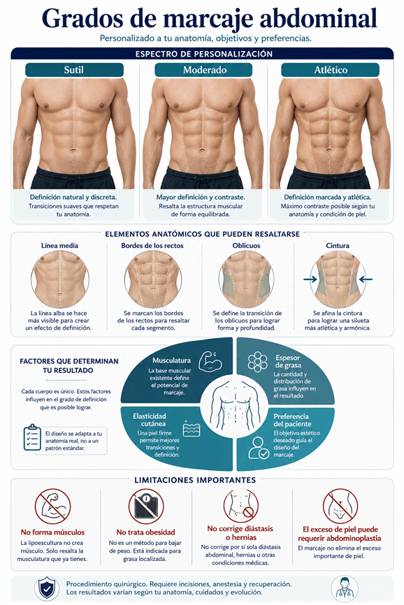 diagrama de marcaje abdominal